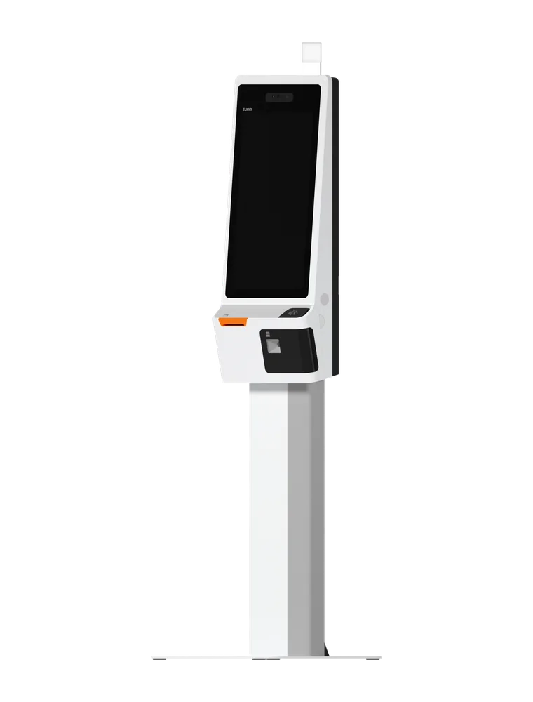 SUNMI K2 Restaurant kiosk, schuin vooraanzicht