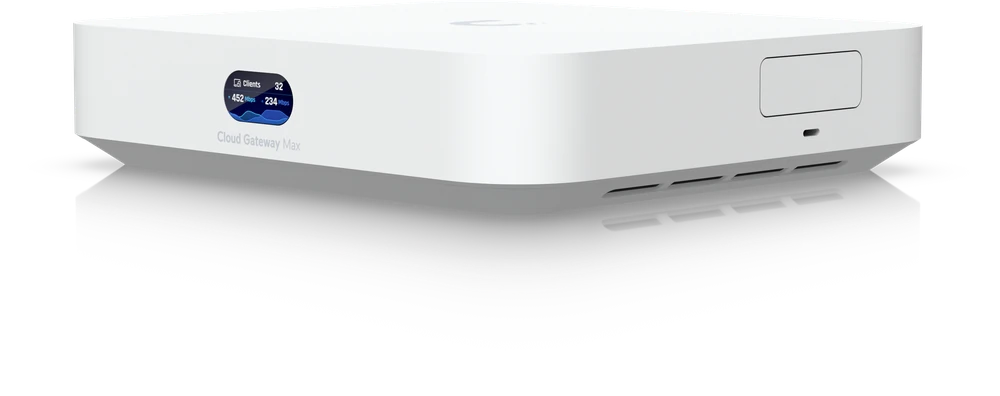Ubiquiti Cloud Gateway Max voor netwerkbeheer en UniFi Protect